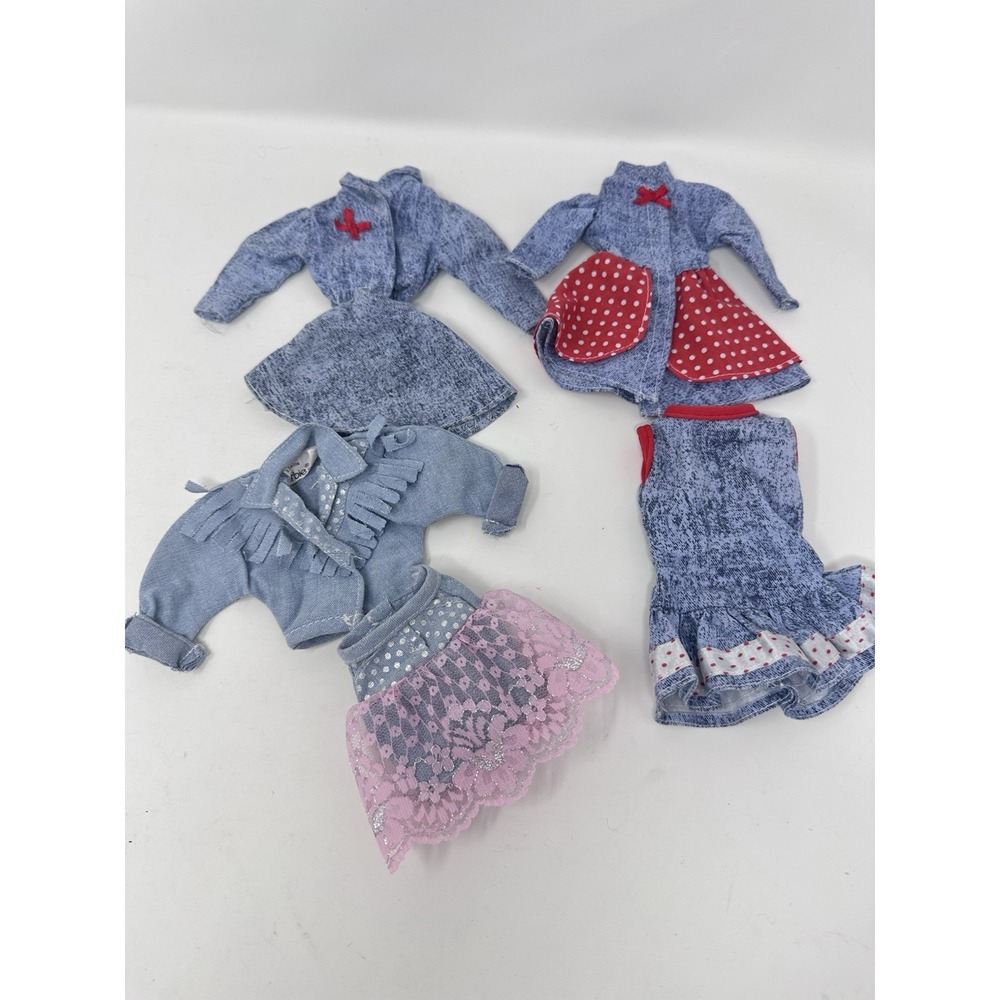 Vintage 1980s 1990s Barbie Denim Dress Outfit Clothes Lot